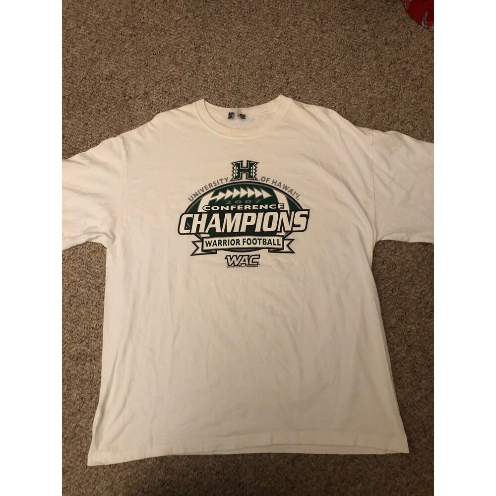 2007 Univ. of Hawaii Football Medium T shirt White XL Perfect Season